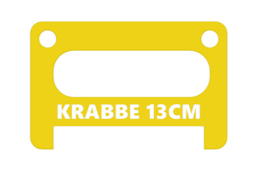 Praktisk krabbemål som gjør det enkelt å kontrollere at fangsten holder minstemål på 13 cm – raskt, presist og brukervennlig.