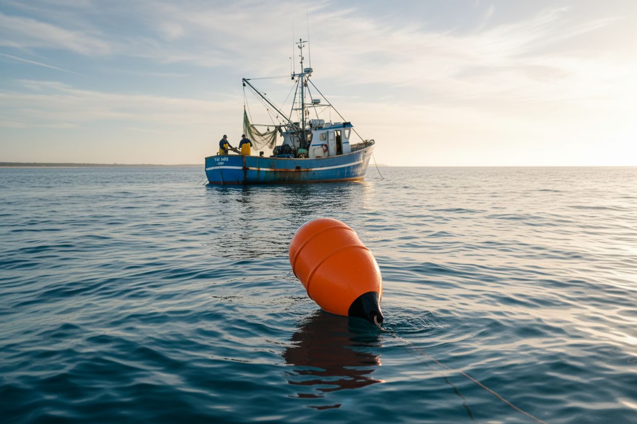 TrapSaver bøye i bruk av lokal fisker
